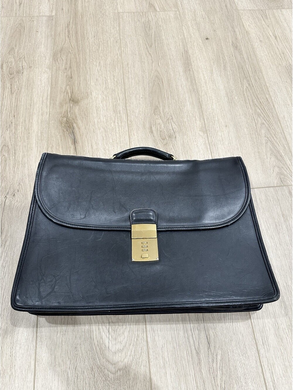 Coach Old Coach Briefcase 5353 Black Leather Men's 2Way Shoulder